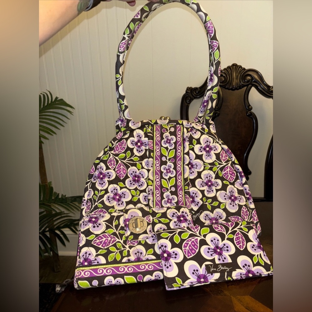 Vera Bradley purse, wallet and checkbook cover